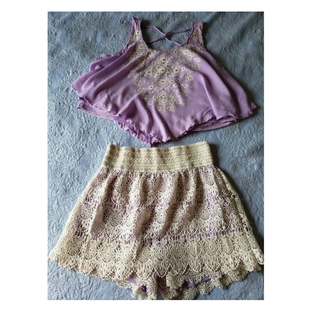 Lilac 2 piece short set